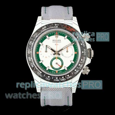Swiss Clone Diw Rolex Cosmograph Daytona Quartz Carbon Alpine Watch 40mm 